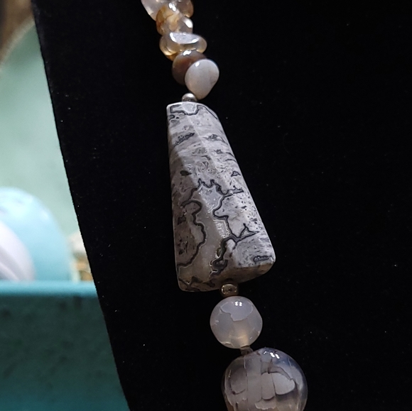 Hand Knotted Multi Gemstone Necklace - Picture 4 of 11